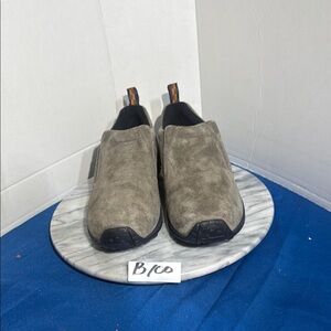 Merrell Taupe Suede Slip-On Loafers